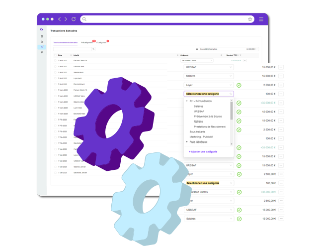 Catégorisation automatiques des flux de trésorerie zenfirst tréso
