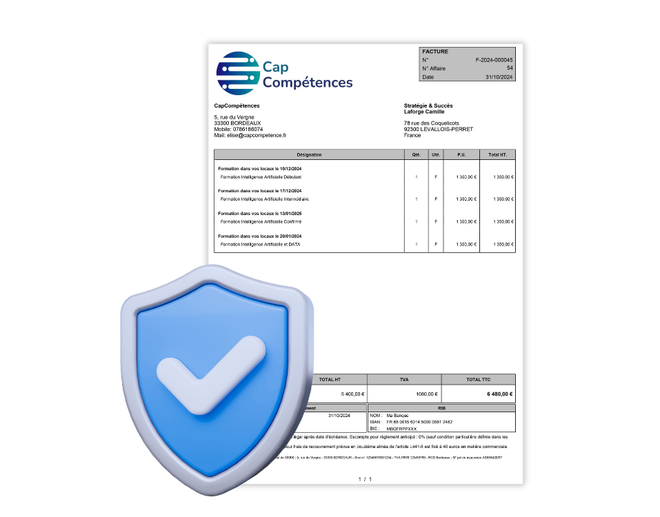 Logiciel de facture conforme facture éléctronique