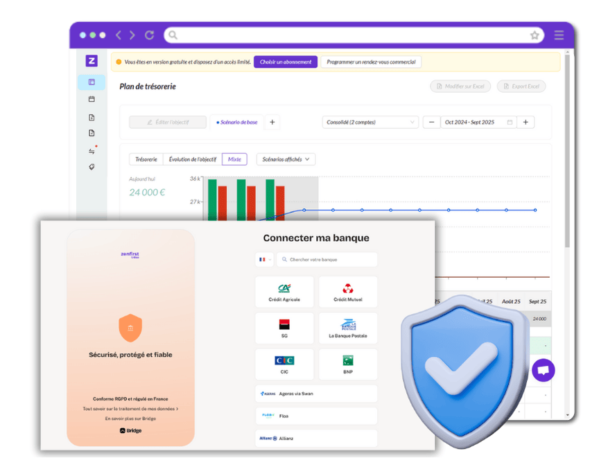 synchronisation bancaire sécurisé zenfirst tréso